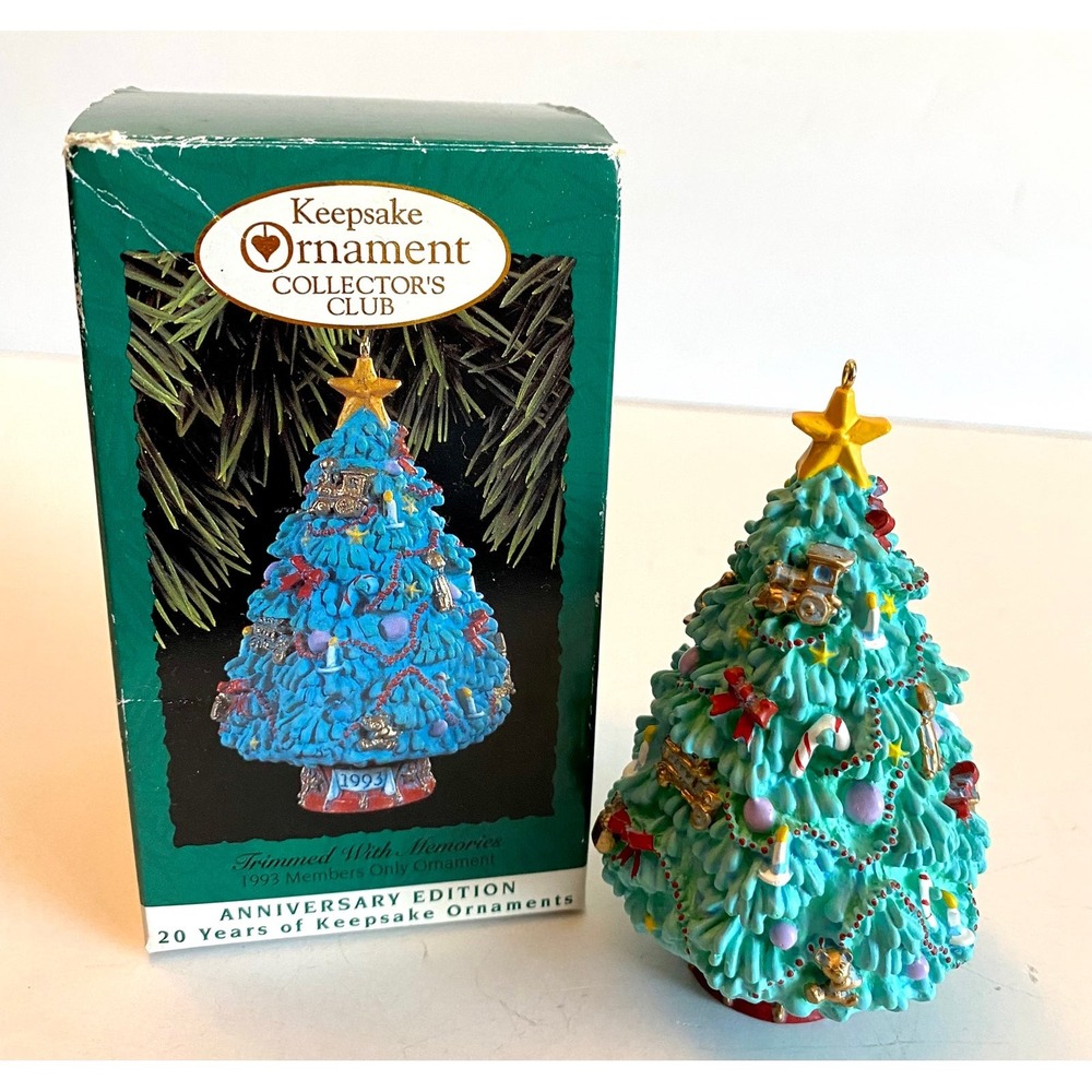 1993 Hallmark Trimmed With Memories Keepsake Christmas Ornament Anniversary Tree